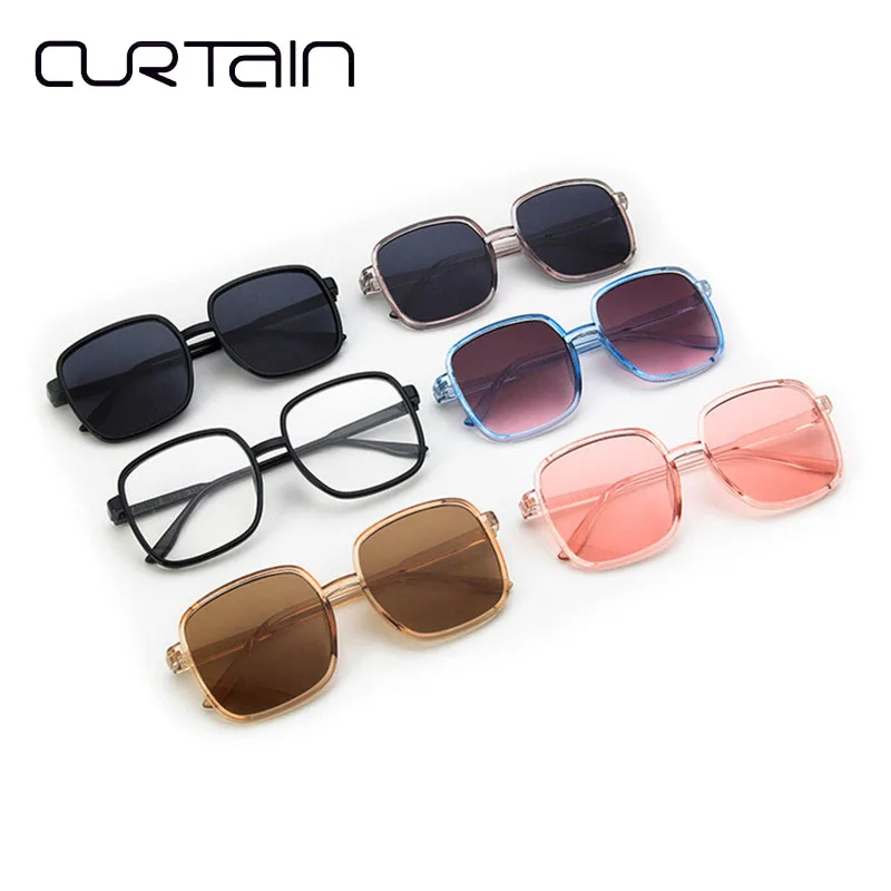 

CURTAIN Trend Retro Square Sunglasses Women 2019 Luxury Brand Designer Vintage Gradient Sun Glasses Female Party Eyewear UV400