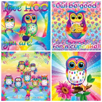 

Full Square / Round Diamond Embroidery Crystal Mosaic Picture Rainbow Owl Diamond Painting Beaded Cross Stitch Hobbies & Crafts