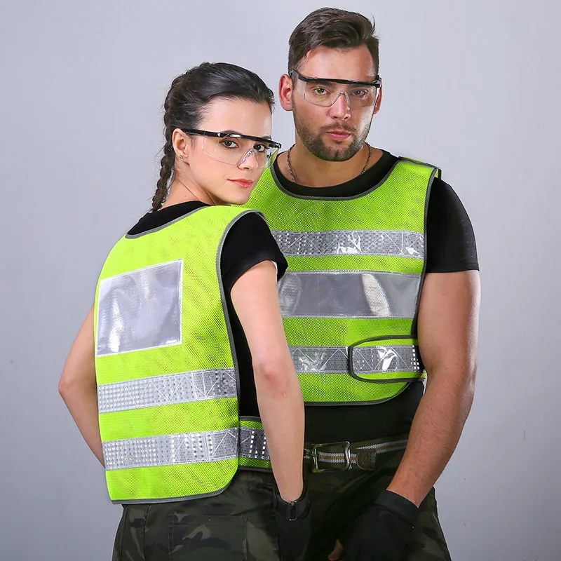 Reflektierende weste automobil jährliche bau prozess von fluoreszierende kleidung weste sicherheit schutz mantel