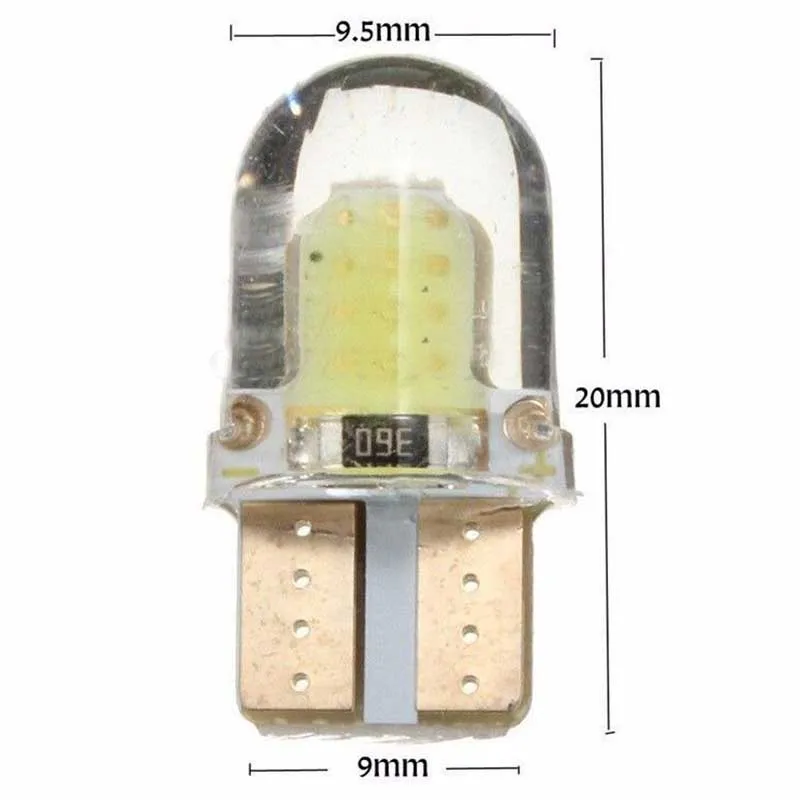 10pcs/lots T10 194 168 W5W COB LED Car License Plate Dome Map Light Bulb White