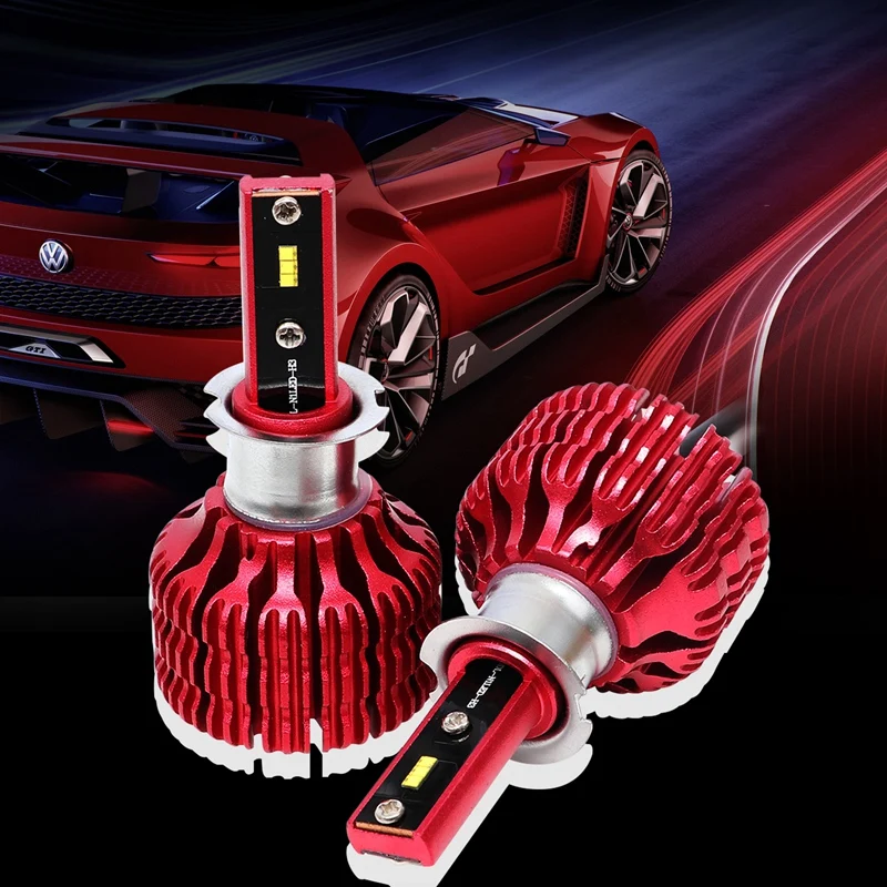 Buy H3 X9 2Pcs Car LED Headlight Bulbs 6000K 36W