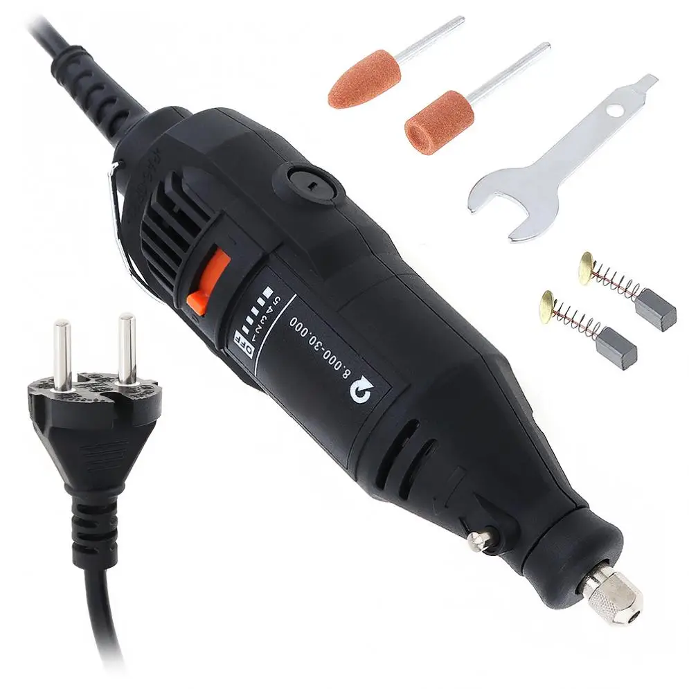 6pcs/set 110V/220 Electric Grinder Machine with Spare Carbon Brush and