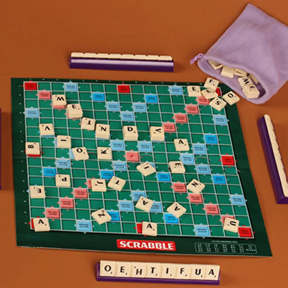  English Scrabble Games Kids Crossword Puzzles Board Children Words Spelling Toy Jigsaw Words Teachi - 33043316877