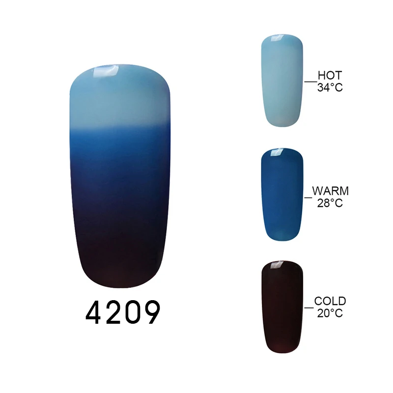 Elite99 изменение настроения Цветной Гель-лак для ногтей 32 УФ Цвет Тепловая температура гель для изменения цвета лак для ногтей 10 мл/уп - Цвет: 4209