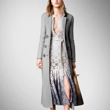 Специальное предложение, пальто с карманами и пуговицами, байан Кабан, Осень-зима, новинка, Европа, ручная работа, двойное шерстяное пальто, стильное длинное