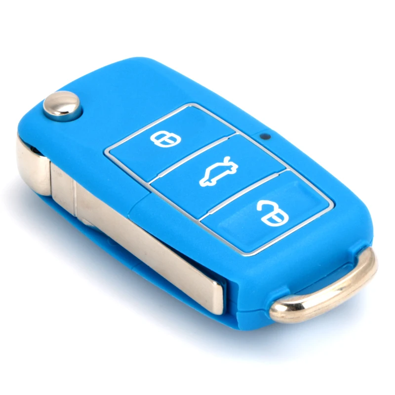 

LIN&GUO Flip Folding 3 Buttons Remote Car Key Shell Fob Case For Volkswagen VW Jetta Golf Passat Beetle Polo Bora no logo