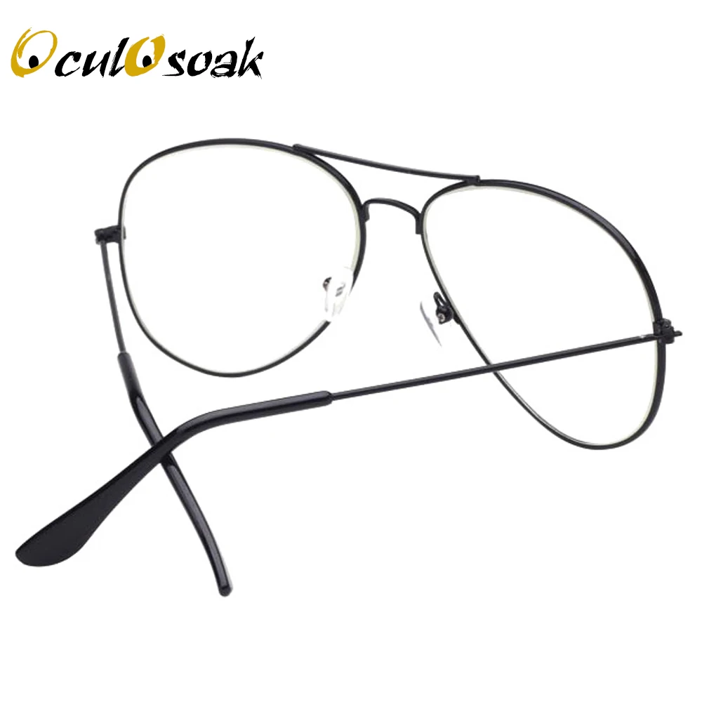 Прозрачные очки ретро очки металлические Золотые очки для близорукости женские и мужские оправы для очков оптические оправы прозрачные линзы