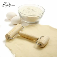 LMETJMA креативный T двухсторонний деревянный кондитерский ролик кухонный гаджет инструменты для приготовления пищи кондитерские изделия и пиццы ролик ручной Скалки K0048