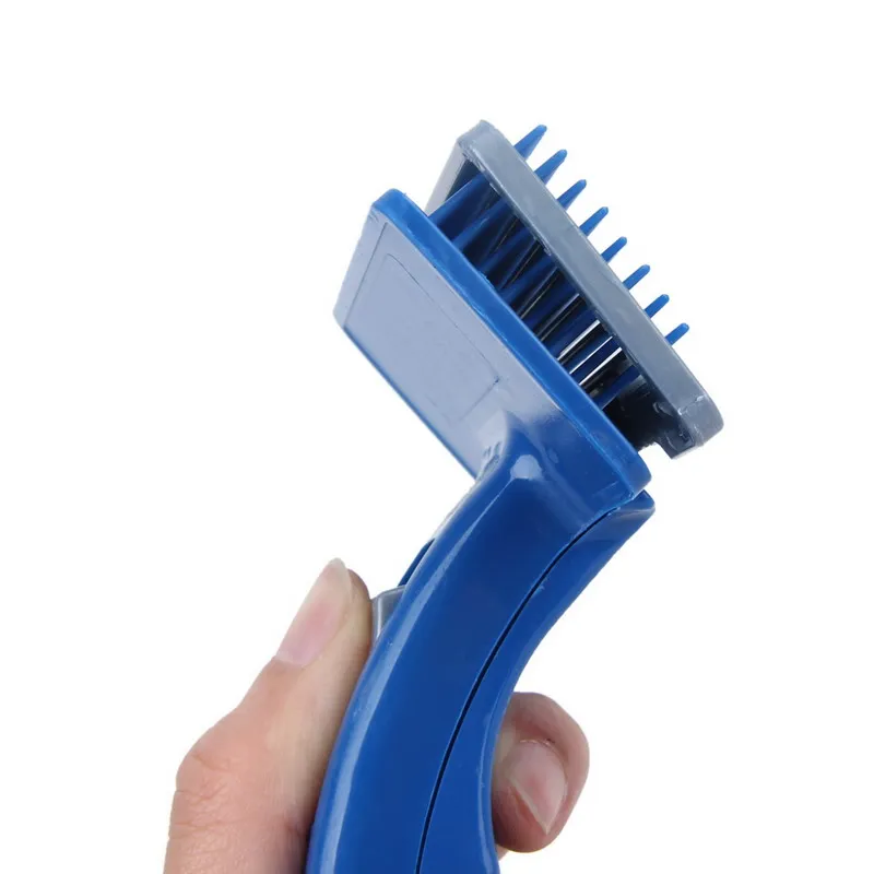 

Pet Comb Clean Shedding Tool Hair Fine Trimmer Attachment Brush Dog Cat Self Cleaning Grooming Hair Fur Comfortable