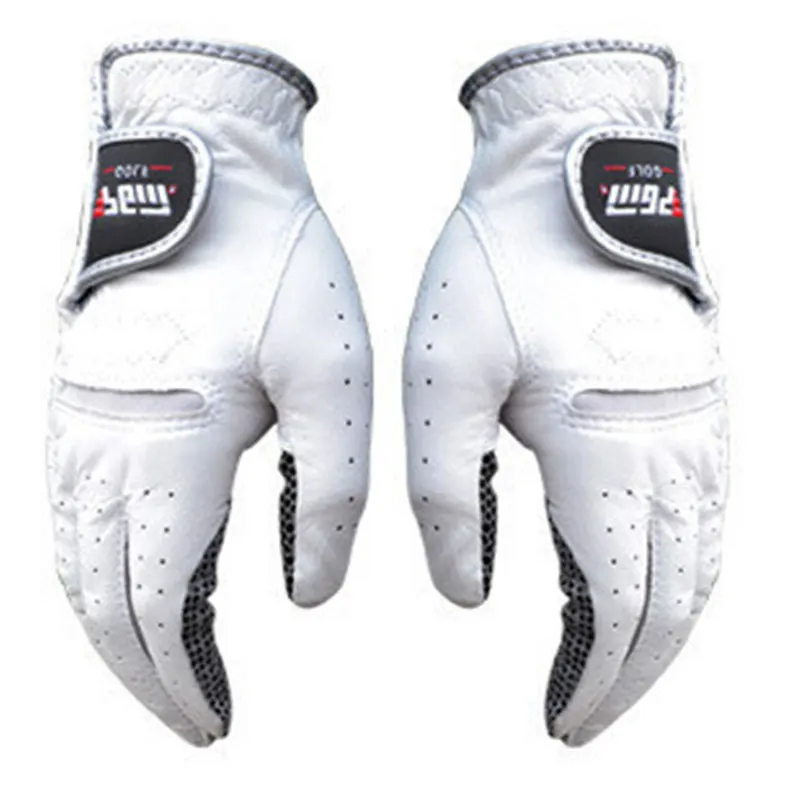 Men's Pure Sheepskin Golf Gloves Left And Right Hand Breathable Sport