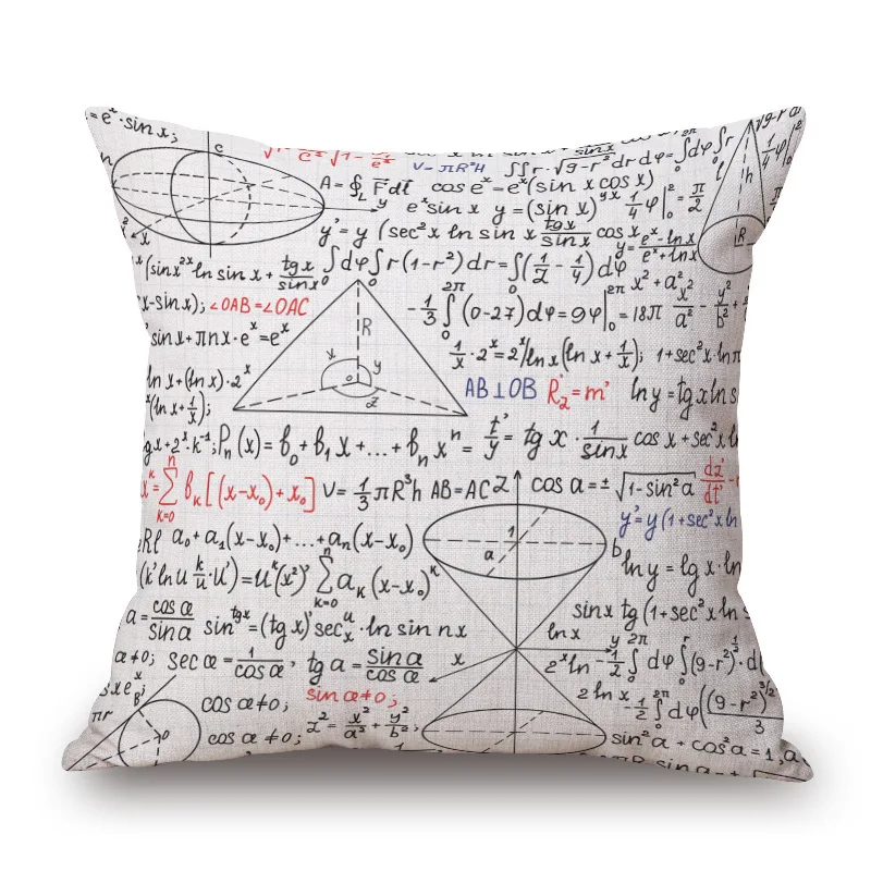 Us 11 54 23 Off Advanced Mathematics Math Function Print Cushion Cover Pillow Case Sofa Chair Decorative Linen Cotton Cushions Covers In Cushion