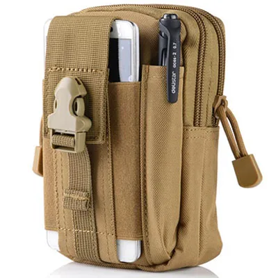Многофункциональные водонепроницаемые военные поясные сумки, поясная сумка для мужчин, кошелек для мобильного телефона, дорожная сумка, поясные сумки CQ143 - Цвет: Хаки