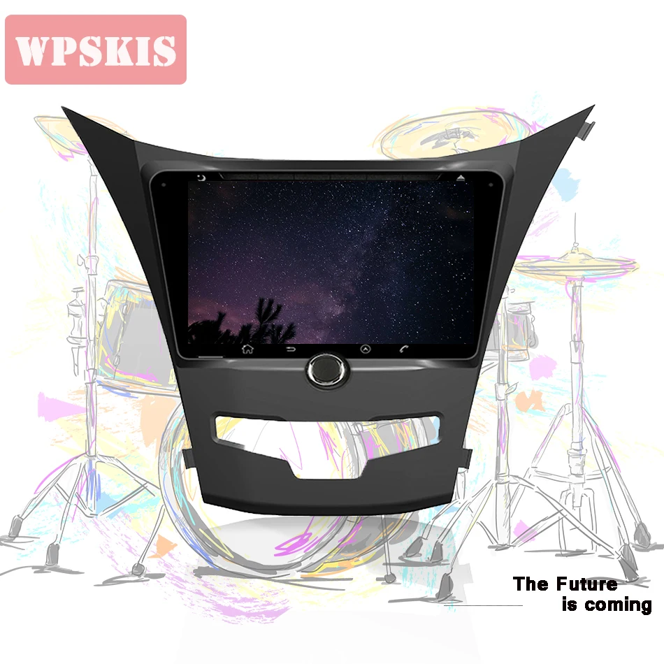 Discount HD 7" 64bit Android 9.0 octa core rk3188 px5 4GB+64GB Car headunit pc tablet tape built-in 3g wifi gps navi For SsangYong Actyon 1