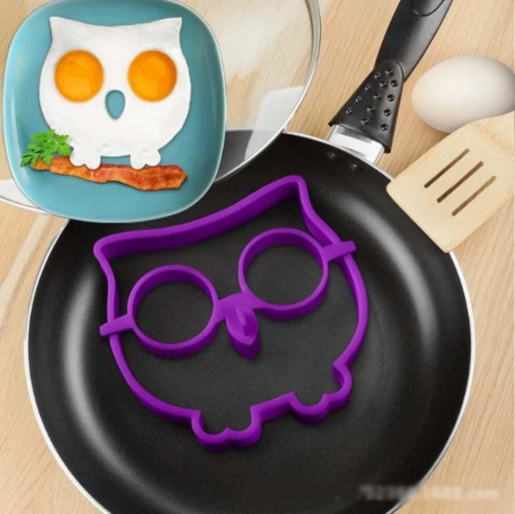 

cuisine Lytwtw's Lovely BBQ Outdoor Owl Egg holder Pan Cake Pot Fry Cook Kitchen Frying gadget Cooking Tools