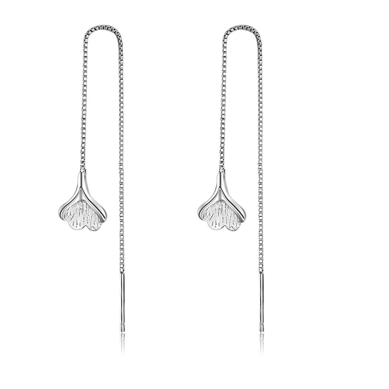 

925 Sterling Silver 2017 New Fashion Leaves Design Stud Earrings for Women Jewelry Gift Hot Sale Wholesale Drop Shipping