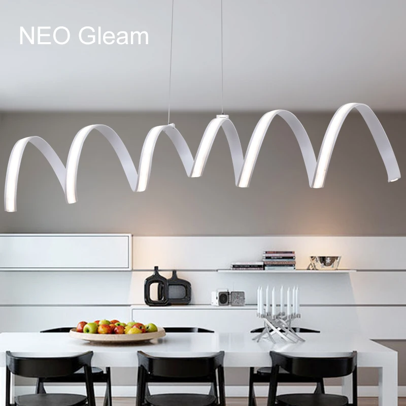 NEO, подчеркнув Вашу оригинальность L800/1000/1200 мм Современные Алюминиевые Светодиодный Люстра светильник для столовой Бар кабинет подвесная люстра лампа 85-265V