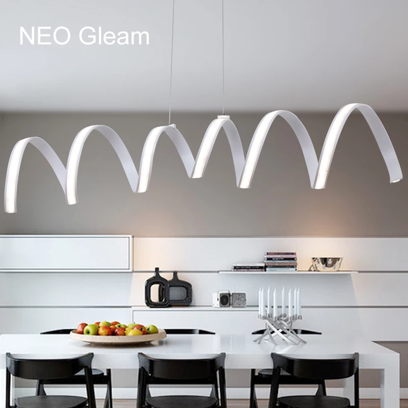 Светодиодный алюминиевый светильник NEO Gleam L800/1000/1200 мм люстра для столовой бара