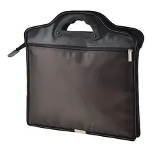 Компактный текстурированный 2 секции на молнии коричневый Конференц-файл карман сумка