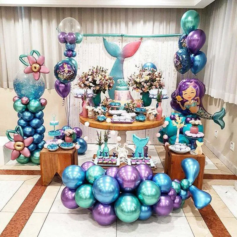 

Cartoon Foil Metalic latex Balloon Happy Birthday Chain Balloons for Little Princess Babyshower Girl Birthday Party Decor Favor