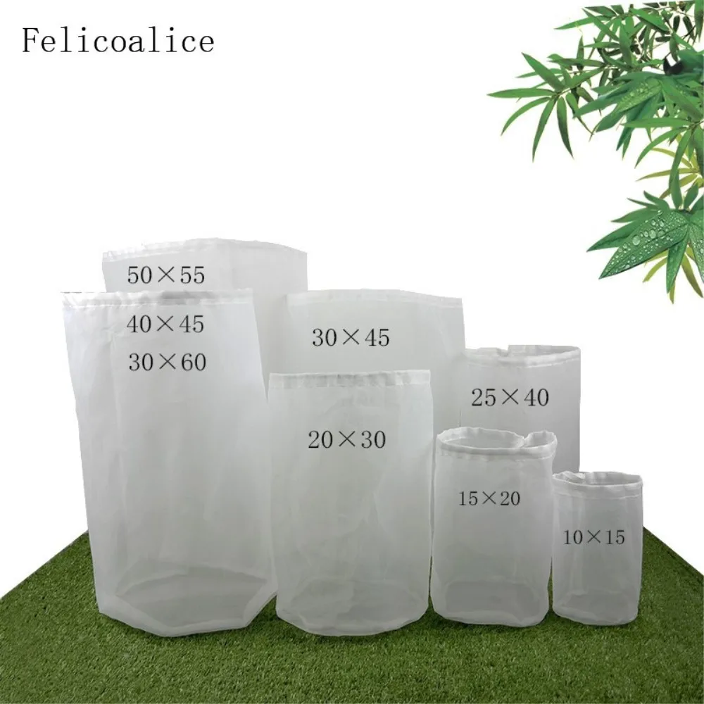

1pcs Food Grade Tea Milk Coffee Juice Wine Mash Nylon Filter Bag Liquid Filter Bucket Home beer brew Filter Bag