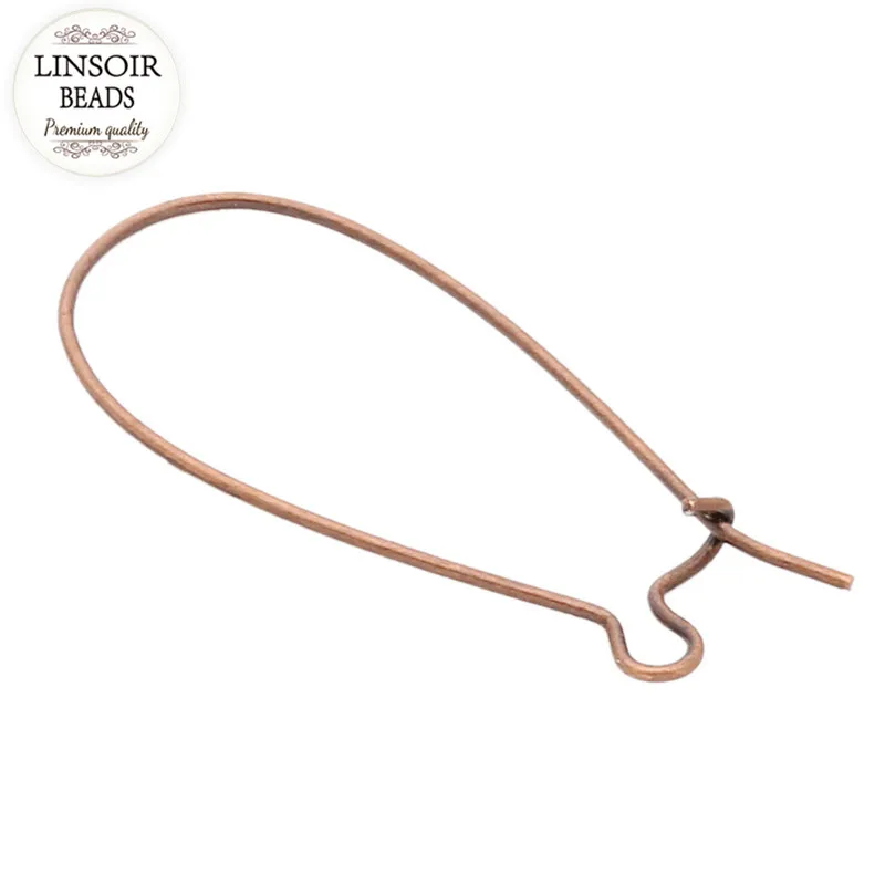 

50pcs/lot Length 32mm Red Copper Metal Copper Ear Hooks Earring Wires Fit Drop Earrings Clasps Earring Pins Jewelry Making K0763