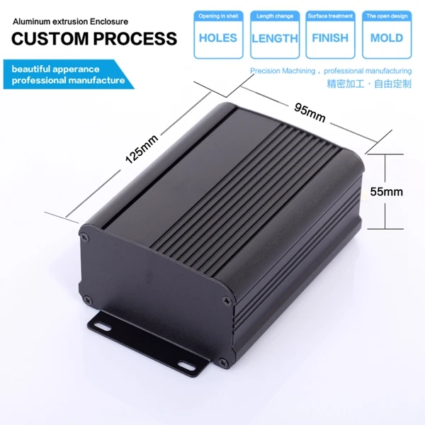 

YGS-028-2 95*55*100/3.74''*2.17''*3.74'' (wxhxl)mm Aluminum profiles bending enclosure electronics