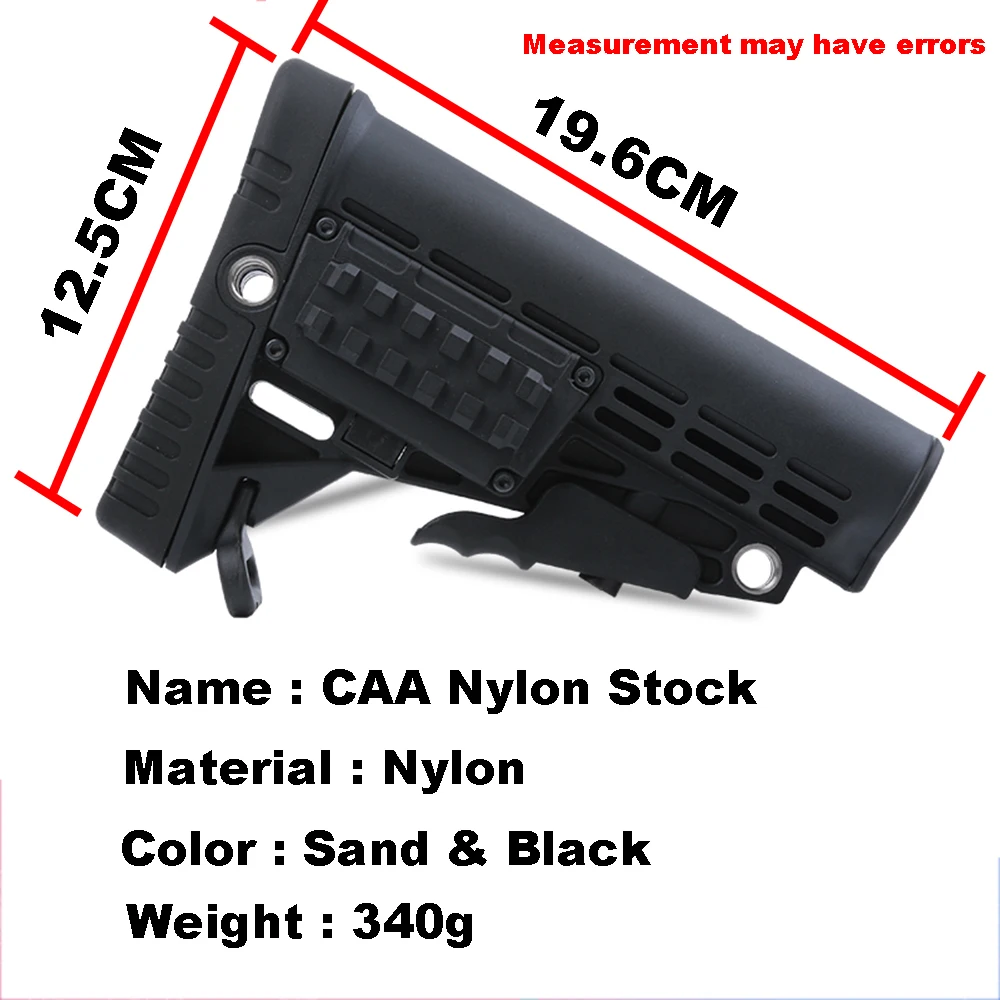 High Quality CAA Nylon Stock for Air Guns Airsoft Gel Blaster AEG Gen8 Jinming9 Hunting Accessories- with A Strap Buckle