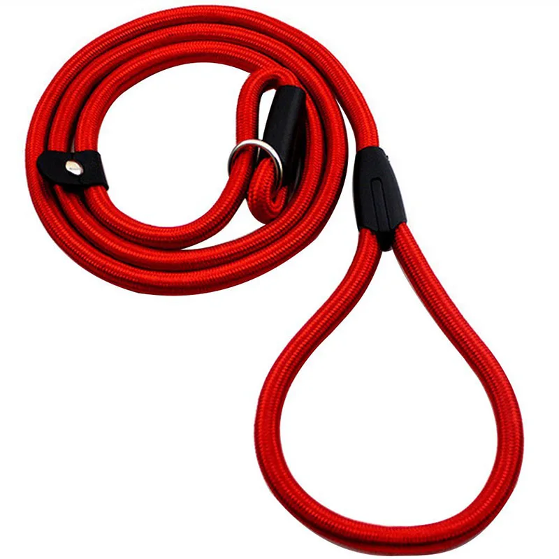 Pet Slip Lead Nylon Dog Rope Training Leash Collar Dog Whisperer Cesar Blue Red Black 0.8120cm 1.0120cm2