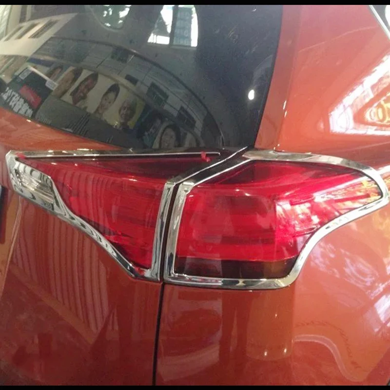 

For Toyota RAV4 2014 ABS Chrome Accessories Rear Tail Lights Lamp Covers Frame Trim Car Quality Styling Sequins