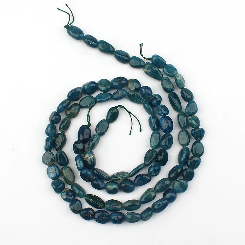 

15.5''Strand Natural Round Loose Blue Apatite Oval Loose Small Beads Size 6-11mm*6-7mm Rock Gem Stone for DIY Making Jewelry