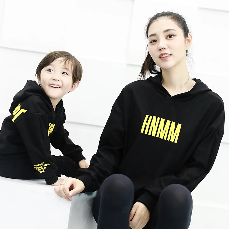 

2019 New Spring Mom Son Hoodie Sweatshirt Tops Matching Mother Daughter Clothes Spring T-shirts 2-6 Years
