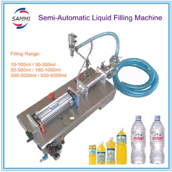 

G1WY-100 Pneumatic single head liquid filling machine for water, beverage 10 to 100ml