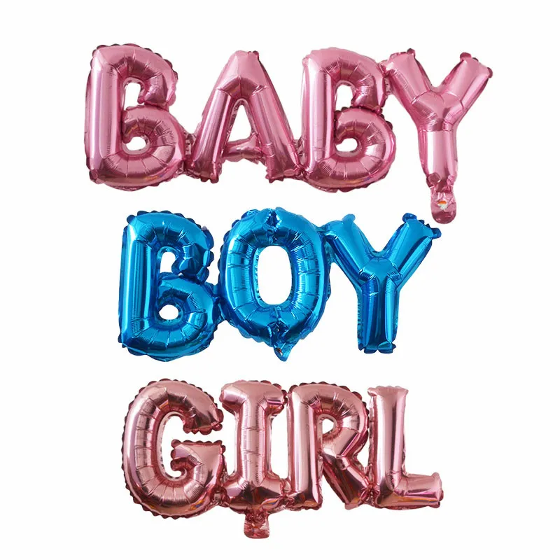

1 Piece Baby Shower Gender Reveal Foil Balloons Gold Blue Pink 60*30cm Its a Boy Girl Baby Shower Party Decorations Supplies