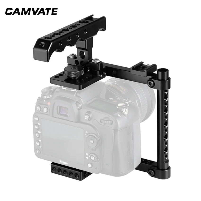 Комплект клетки для камеры CAMVATE с верхней ручкой и креплением обуви 600D 70D 80D (для