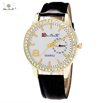 

zhou lian fa 5 Colors New Leather Watch Casual Women Wristwatch Hot Clockss Luxury Rhinestone Quartz Watch Relogio Feminino