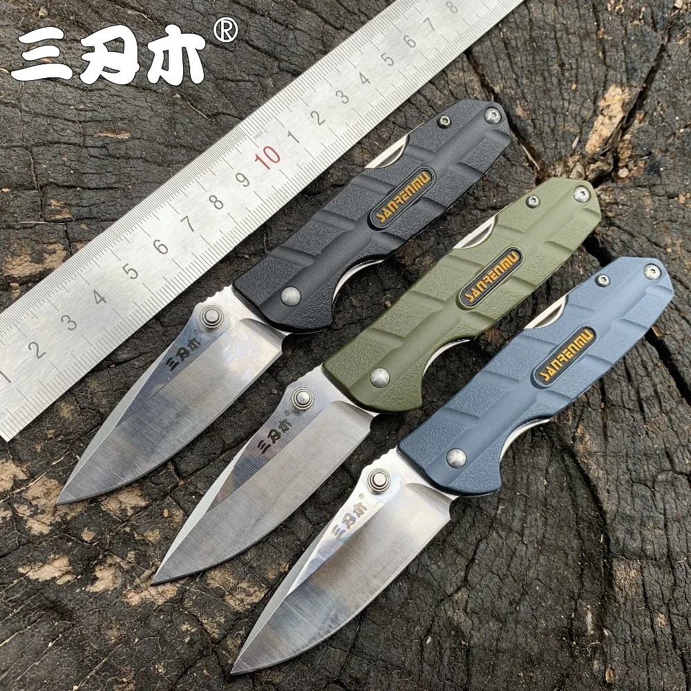 

Sanrenmu 7092 Folding Multi Function Folding Knife 12C27 Blade PA66+GF Handle Outdoor Camping Hunting Cutting EDC Pocket Tools