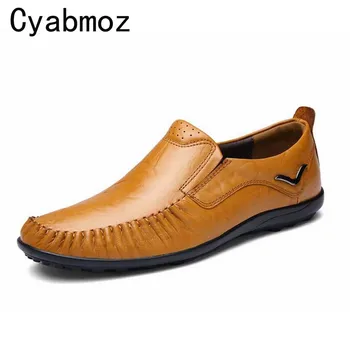 

New Handmade Fashion Mens Shoes Soft Leather Loafers Moccasins For Men British Business Men's Casual Driving Shoe Big Size 38-47
