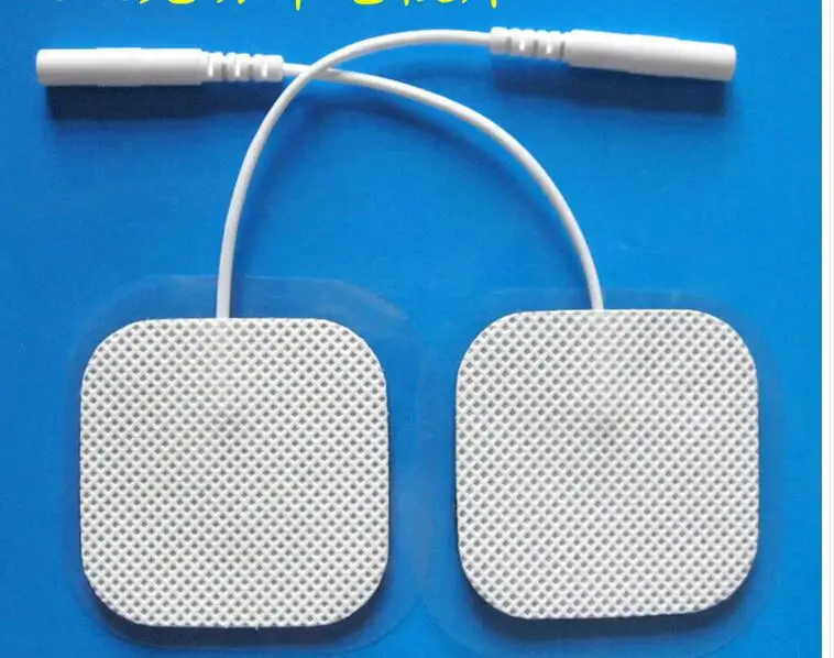 

replacement Self Adhesive White Cloth Square EMS & TENS Carbon Electrode Pad with Premium Electrode Adhesive Gel 40pcs