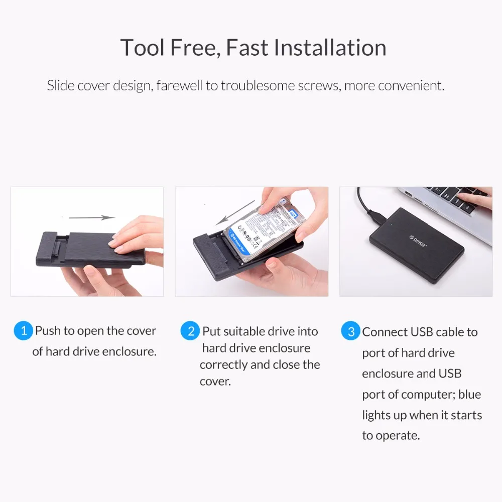 Чехол ORICO для жесткого диска 2 5 дюйма Type C SSD корпус USB3.1 10 Гбит/с USB футляр внешнего
