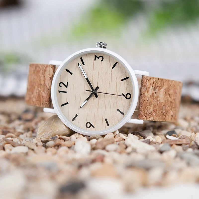 Бобо птица дамы часы Деревянный циферблат часы pu Кожаный ремешок с деревянные подарки коробка уникальные часы для женщин C-E18