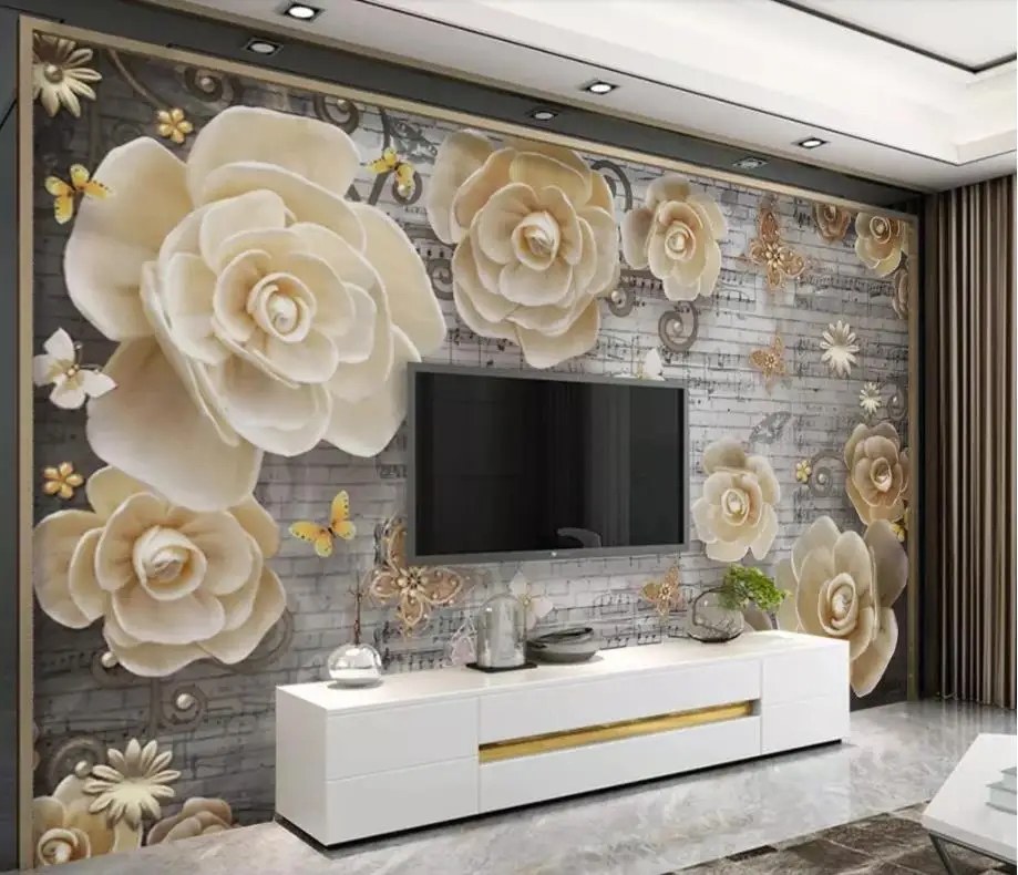 Customize wallpaper 3d Abstract Rose wallpapers for living room Stereo