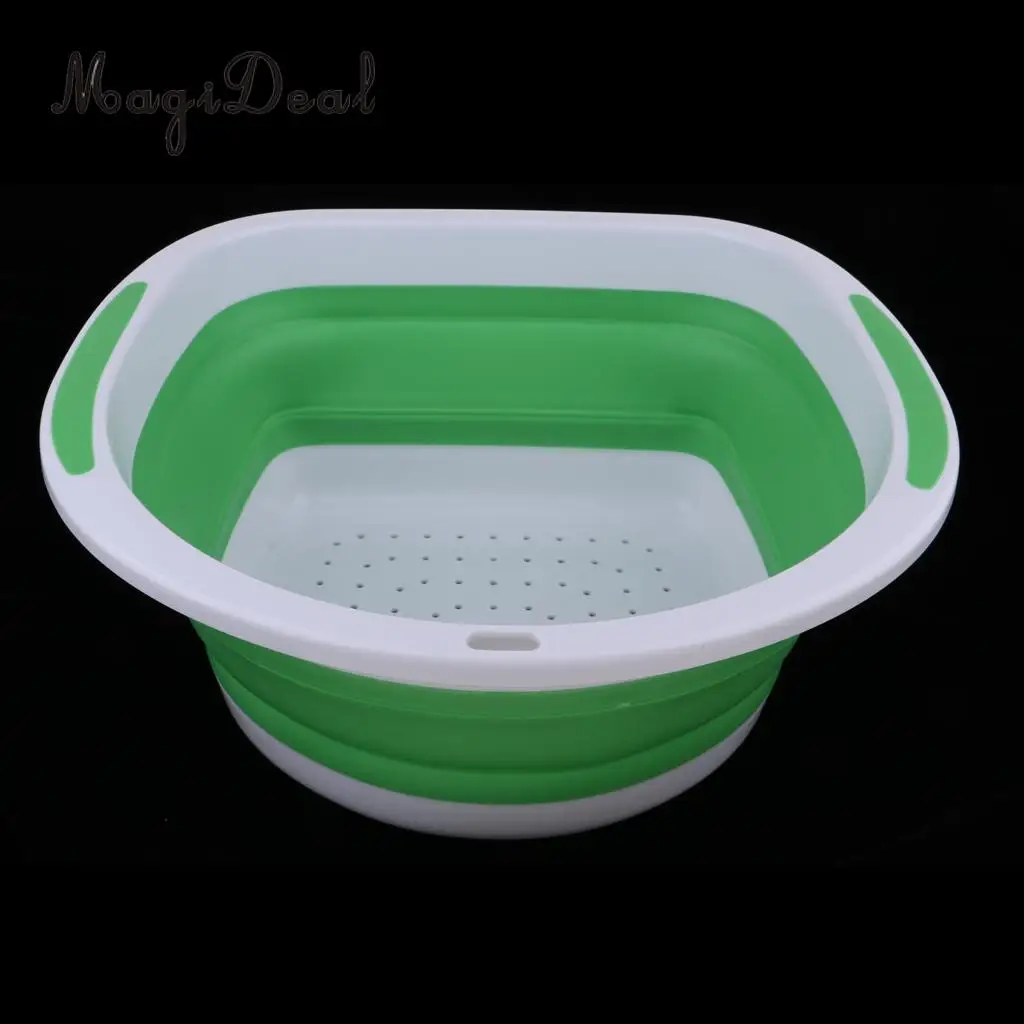 Portable Collapsible Dish Tub Foldable Washing Basin, Anti-slip Design, Saving Space