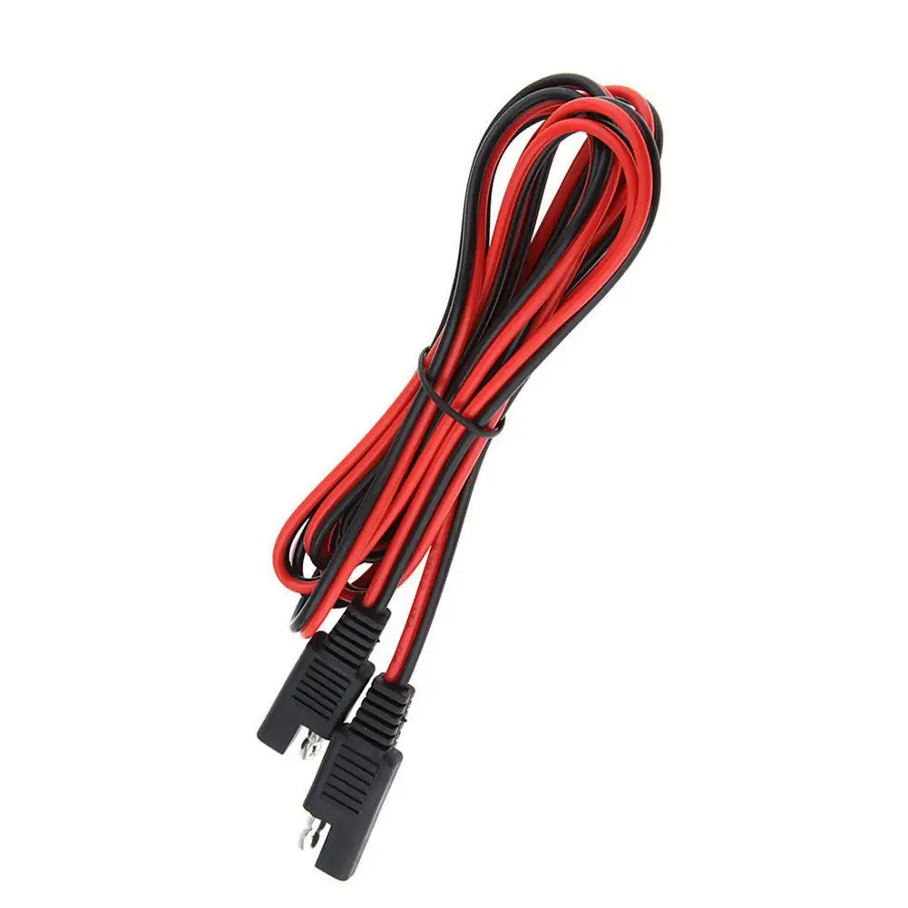 2m SAE Connector Male to Female Plug Extension Cable Adapter Cord Quick Disconnect Release Wire Harness with Solar Battery A429