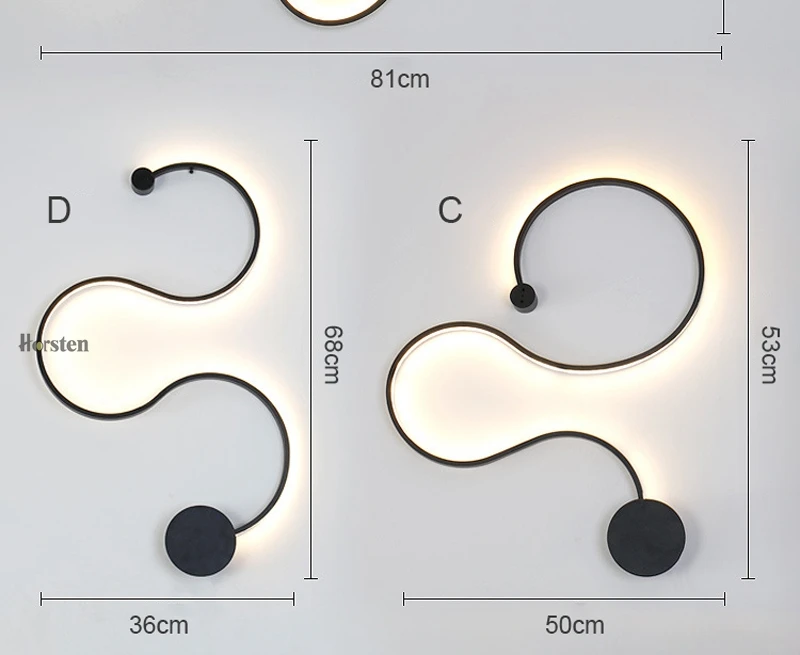 Creative Postmodern Minimalist LED Wall Light Personalized Nordic Wall Lamp For Bedroom Living Room Corridor Hotel Restaurant (20)