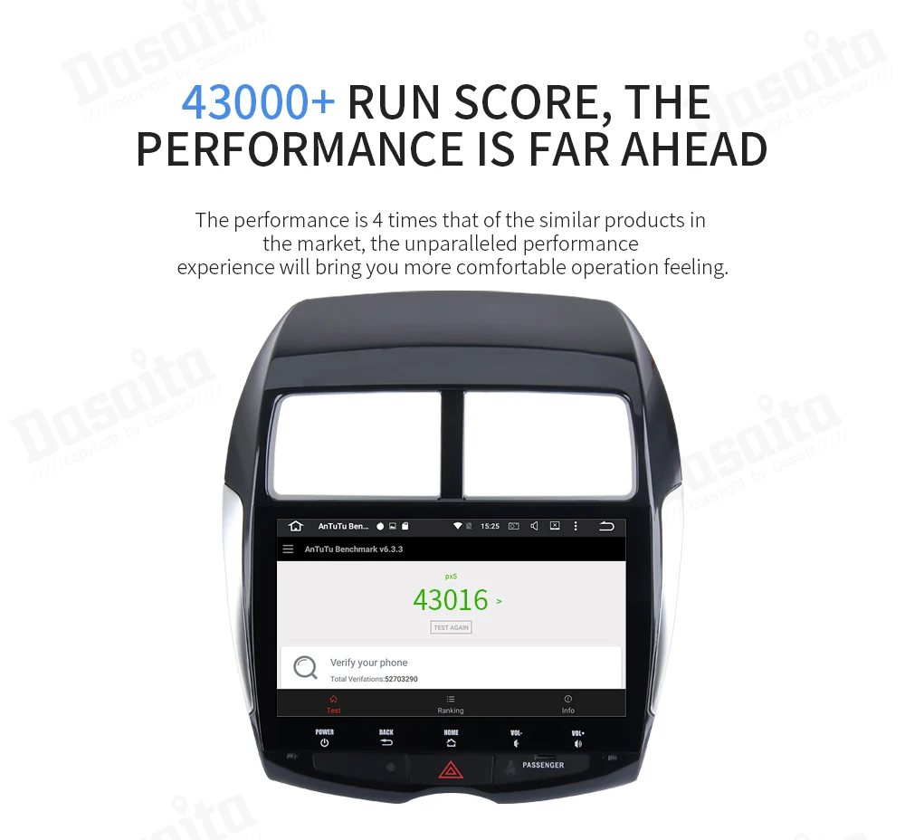 Dasaita Android 9,0 для Mitsubishi ASX 2010 2011 2012 gps мультимедийный плеер Восьмиядерный 4 Гб ОЗУ 32 Гб ПЗУ 10," ips сенсорный экран