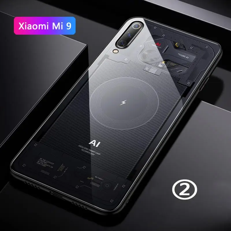GFAITH For Xiaomi mi 9 Case Tempered Glass Explorer Version Cover for Xiaomi MI9 Shockproof Cases