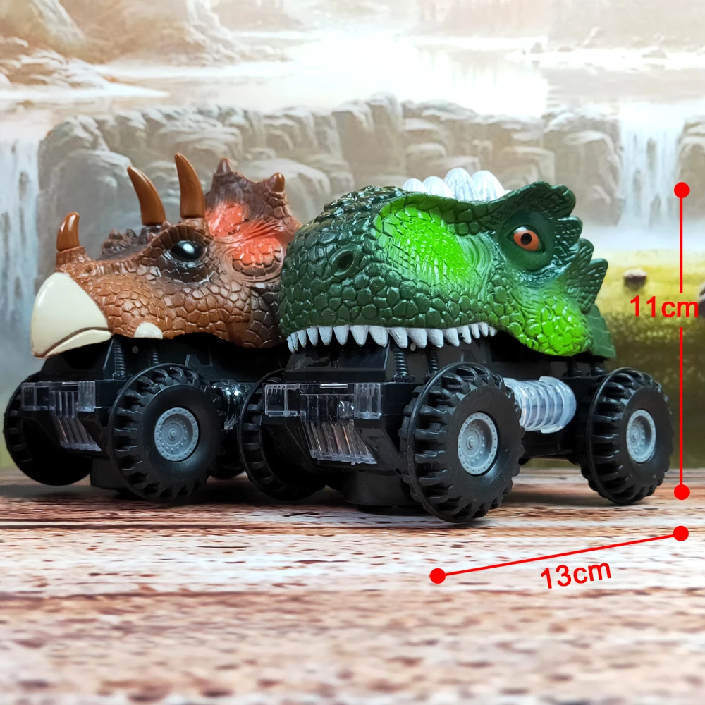 Игрушка Электрическая в виде динозавра Игрушечная модель с большими шинами для