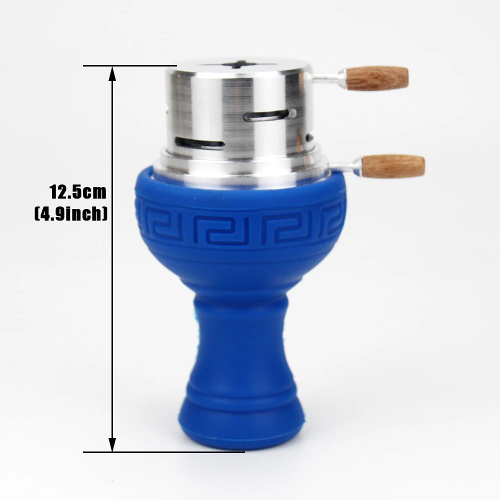 Buy Windproof Silicon Shisha Bowl with Carbon Charcoal