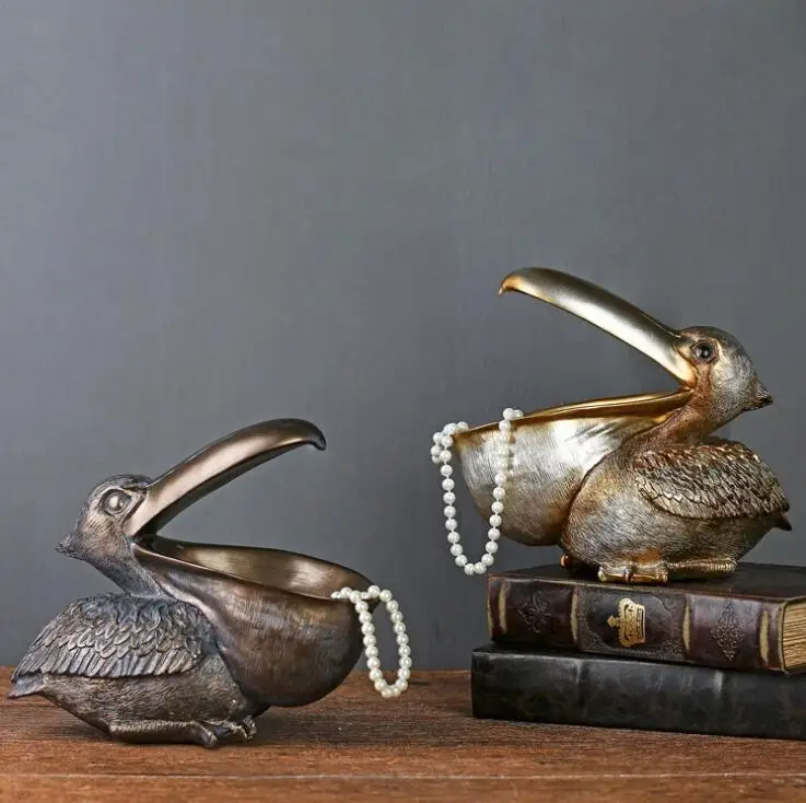 

Jewelry Key Storage Resin Big Bird Crafts Decoration Livingroom Entrance Office Table Toucan Ornament Gift of new house