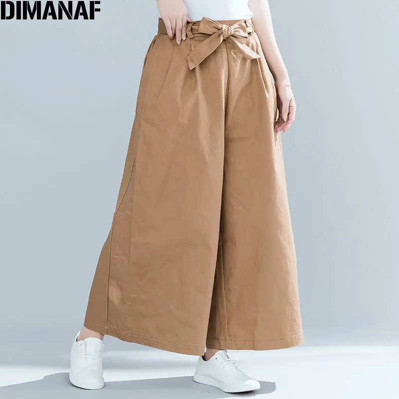 

DIMANAF Plus Size Women Long Harem Pants Female Trousers Large Size Vintage Elastic Waist Autumn Winter Thicken Loose Fit 4XL